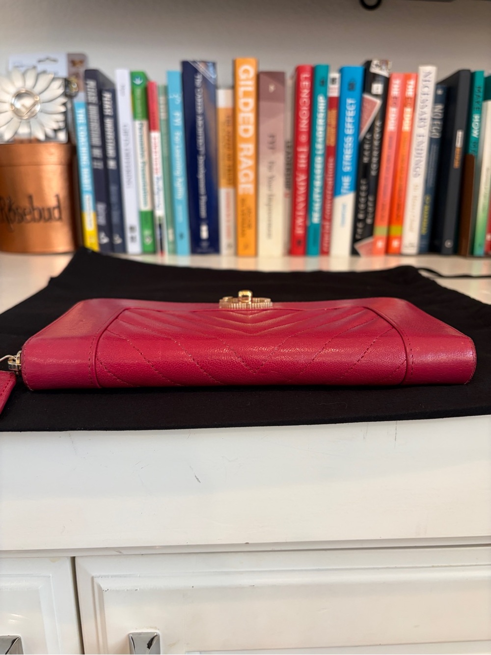 Chanel Quilted Chevron Zip Wallet - Picture 3 of 10